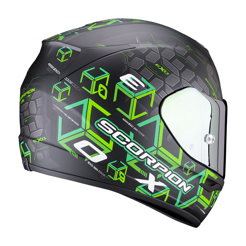 SCORPION EXO390 CUBE matt/black/green Helmstudio Leipzig